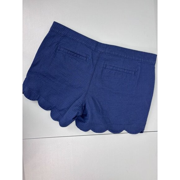 Lilly Pulitzer women's size 10 navy buttercup scalloped chino shorts casual - Picture 6 of 6